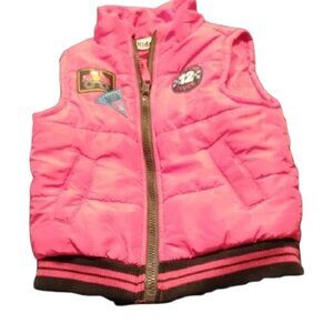 18 Month Kids Headquarters Vibrant Red Jacket Vest with Trucks